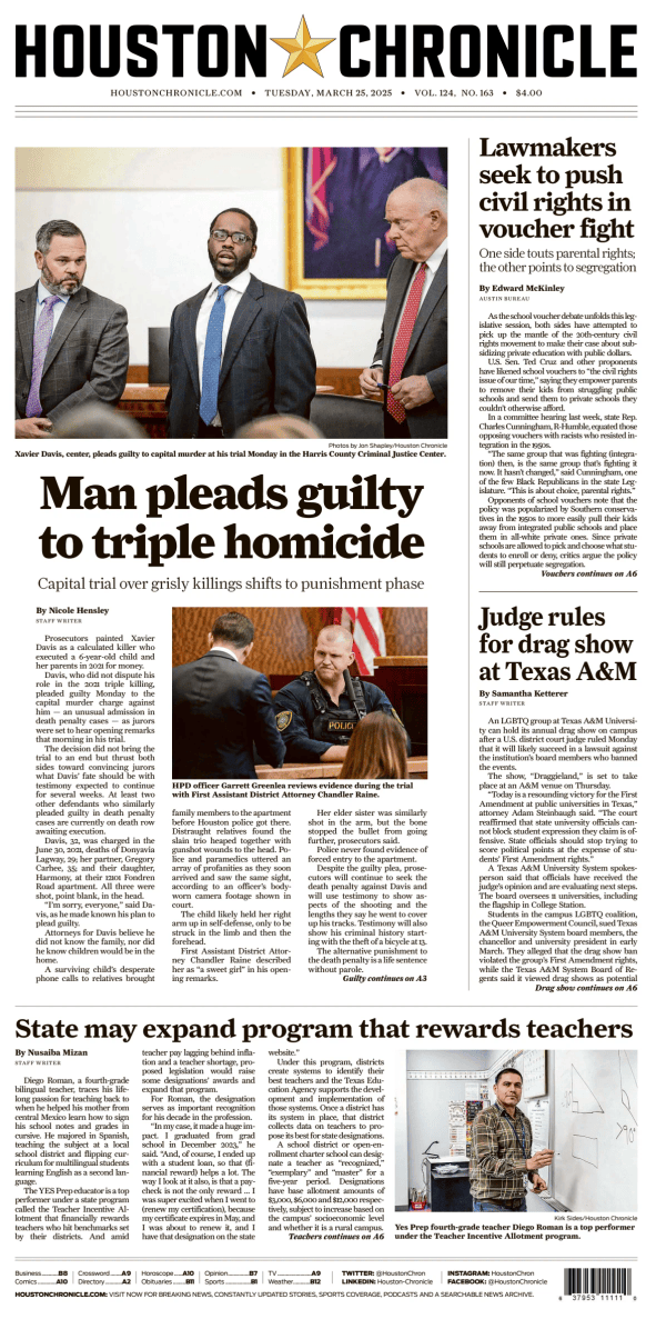 Prima-pagina-houston-chronicle-oggi-edizione-di-oggi-20250325