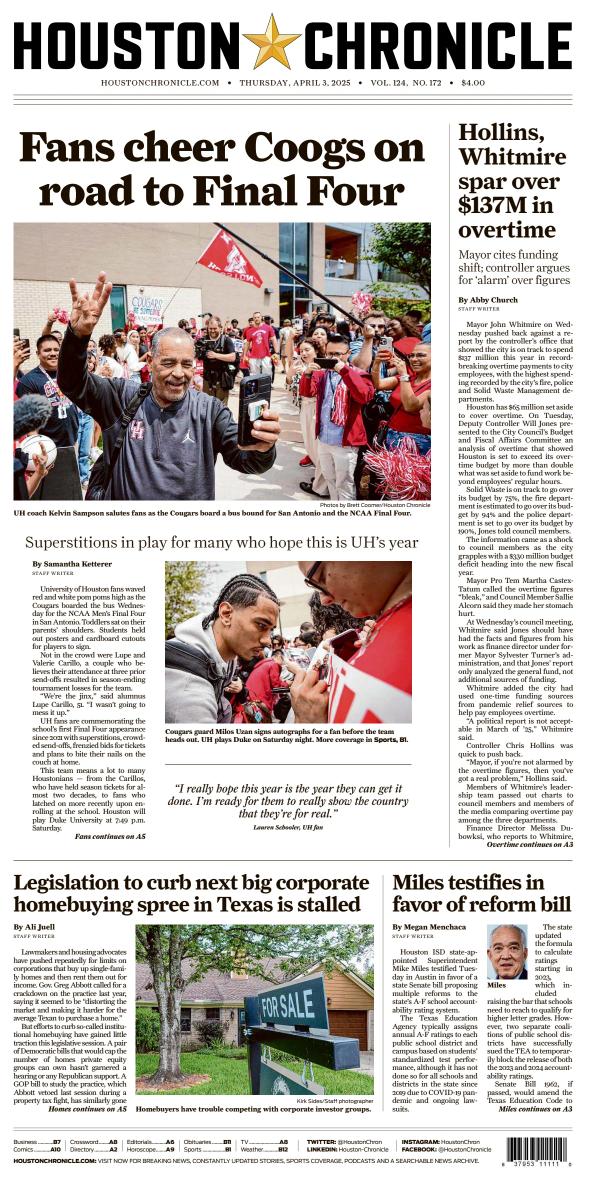 Prima-pagina-houston-chronicle-oggi-edizione-di-oggi-20250403