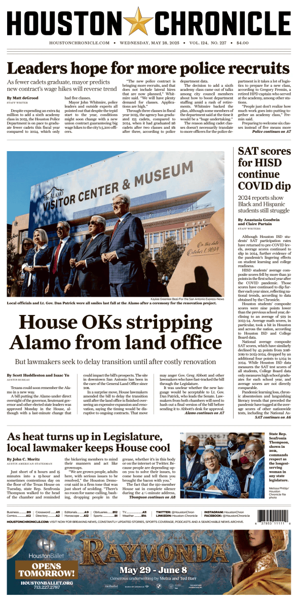 Prima-pagina-houston-chronicle-oggi-edizione-di-oggi-20250528