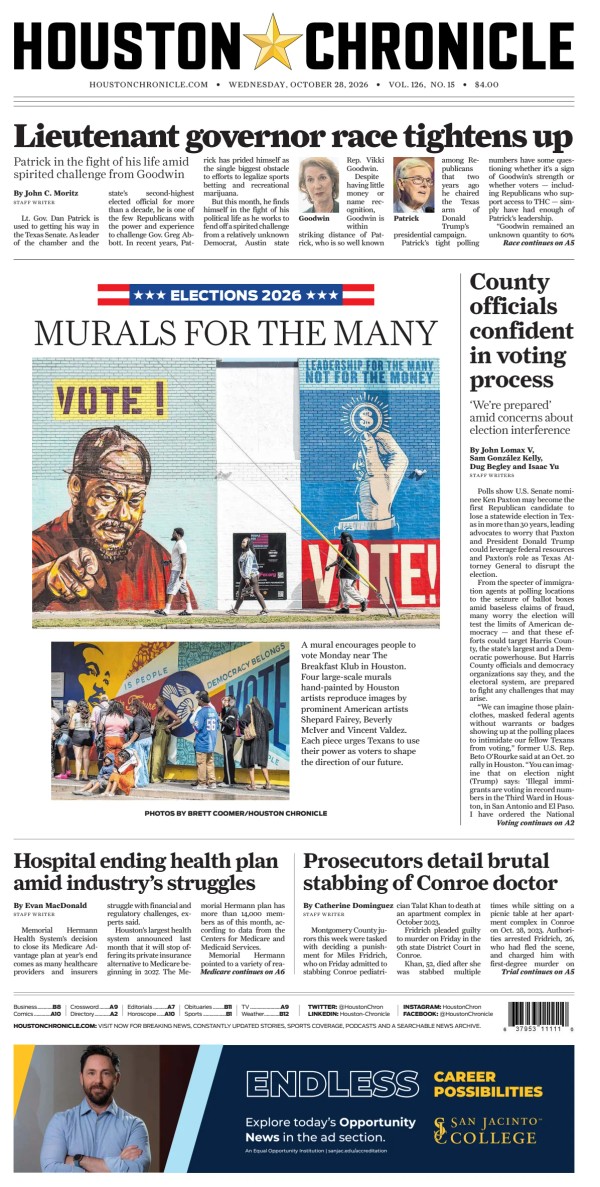 Prima-pagina-houston-chronicle-oggi-edizione-di-oggi-20261028