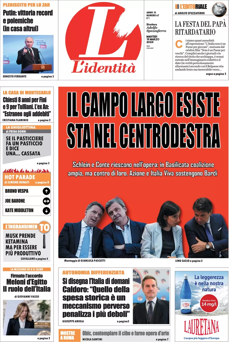 Prima-pagina-identita-edizione-di-oggi-19-03-2024