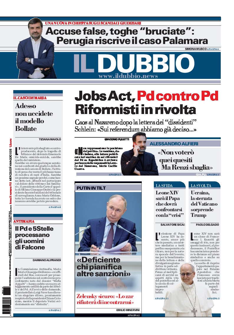 Prima-pagina-il-dubbio-oggi-edizione-di-oggi-20250514
