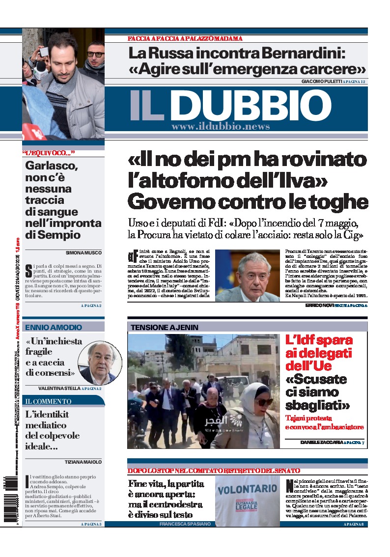 Prima-pagina-il-dubbio-oggi-edizione-di-oggi-20250522