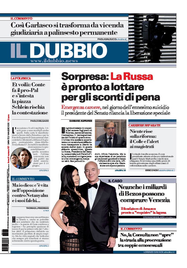 Prima-pagina-il-dubbio-oggi-edizione-di-oggi-20250531