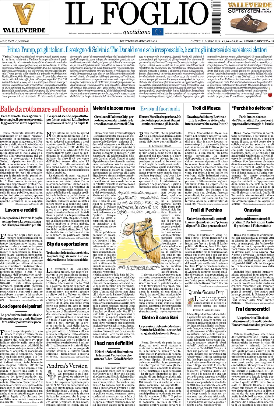Prima-pagina-il-foglio-edizione-di-oggi-21-03-2024