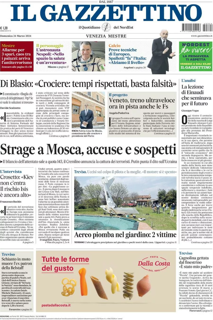 Prima-pagina-il-gazzettino-edizione-di-oggi-24-03-2024