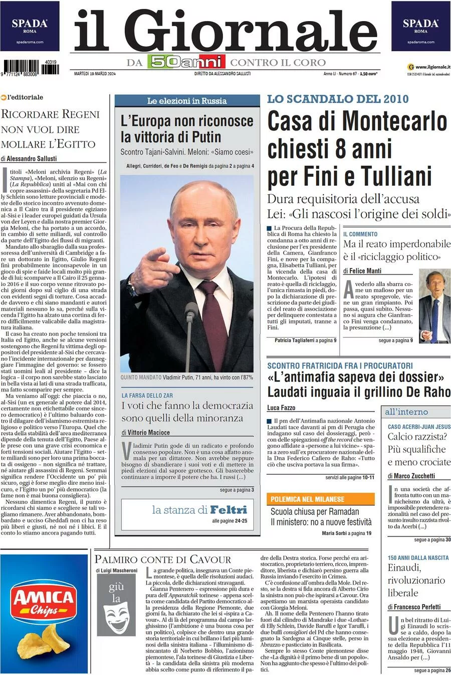 Prima-pagina-libero-edizione-di-oggi-19-03-2024