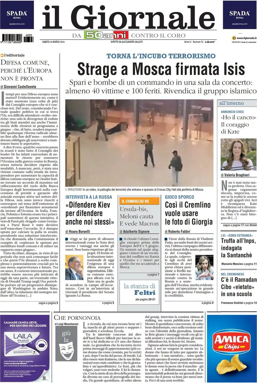 Prima-pagina-libero-edizione-di-oggi-23-03-2024