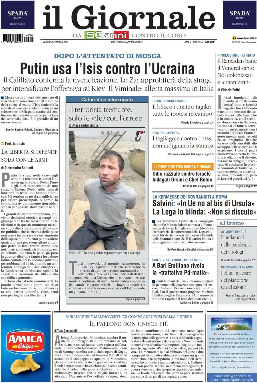 Prima-pagina-libero-edizione-di-oggi-24-03-2024