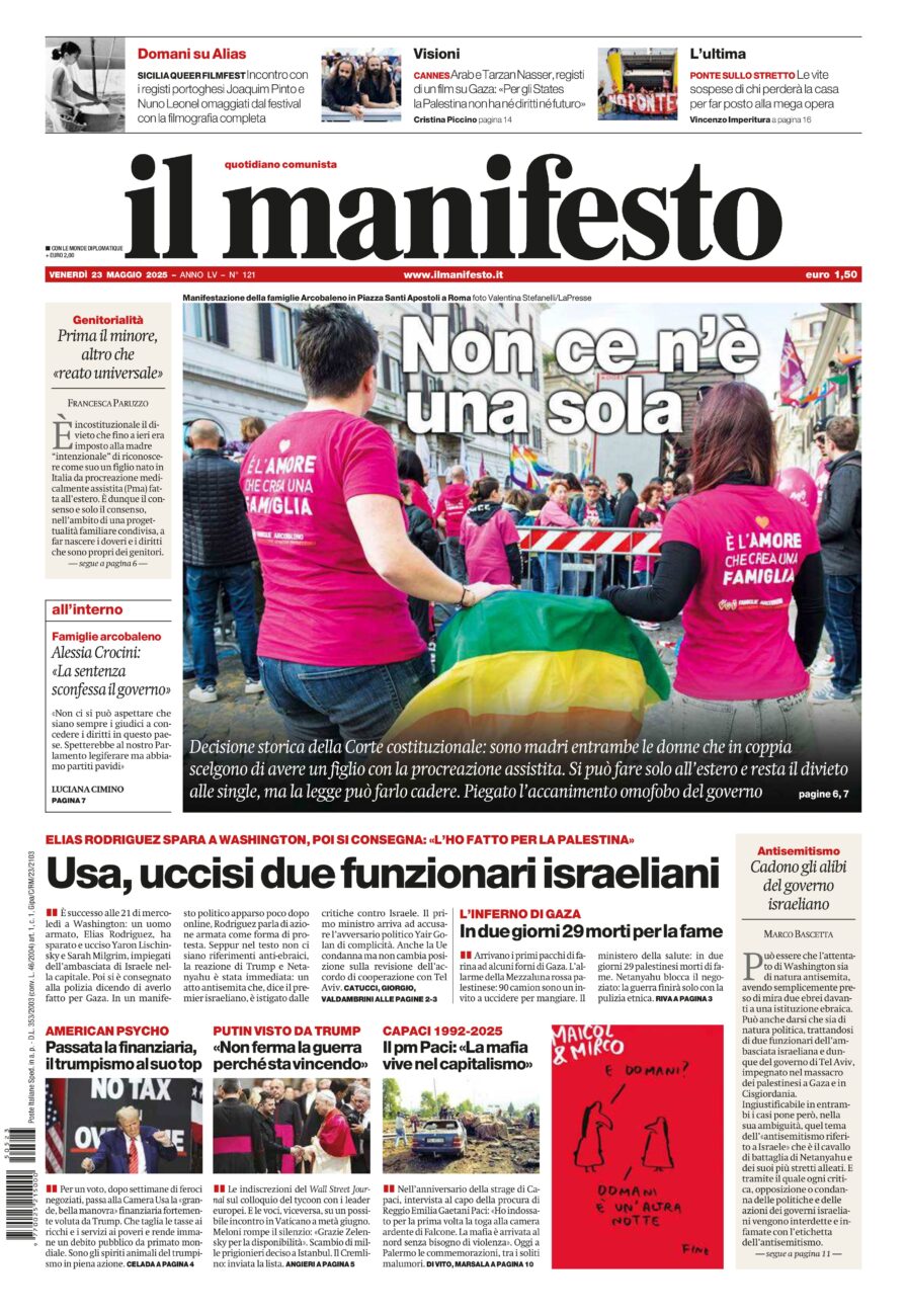 Prima-pagina-il-manifesto-edizione-del-20250523