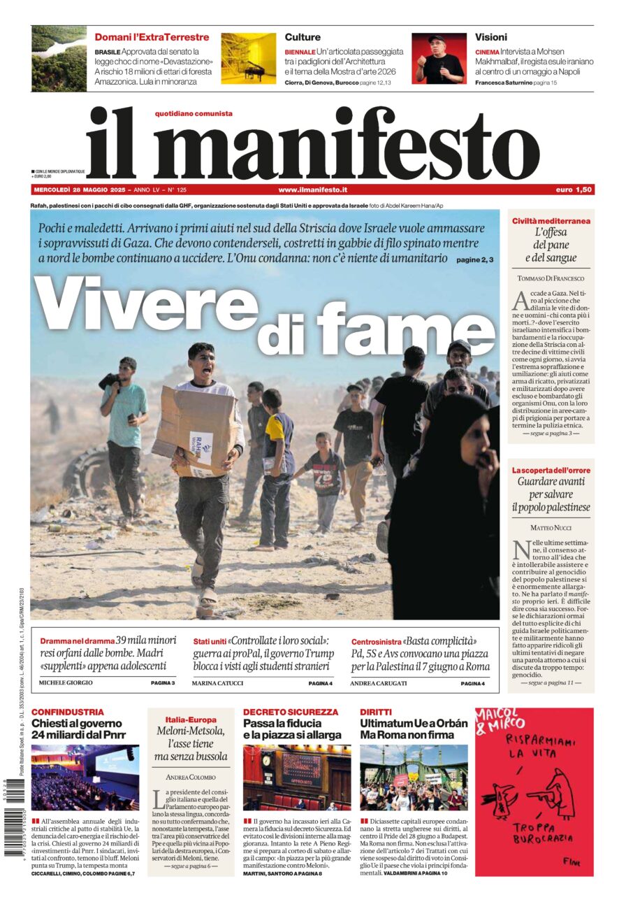 Prima-pagina-il-manifesto-edizione-del-20250528