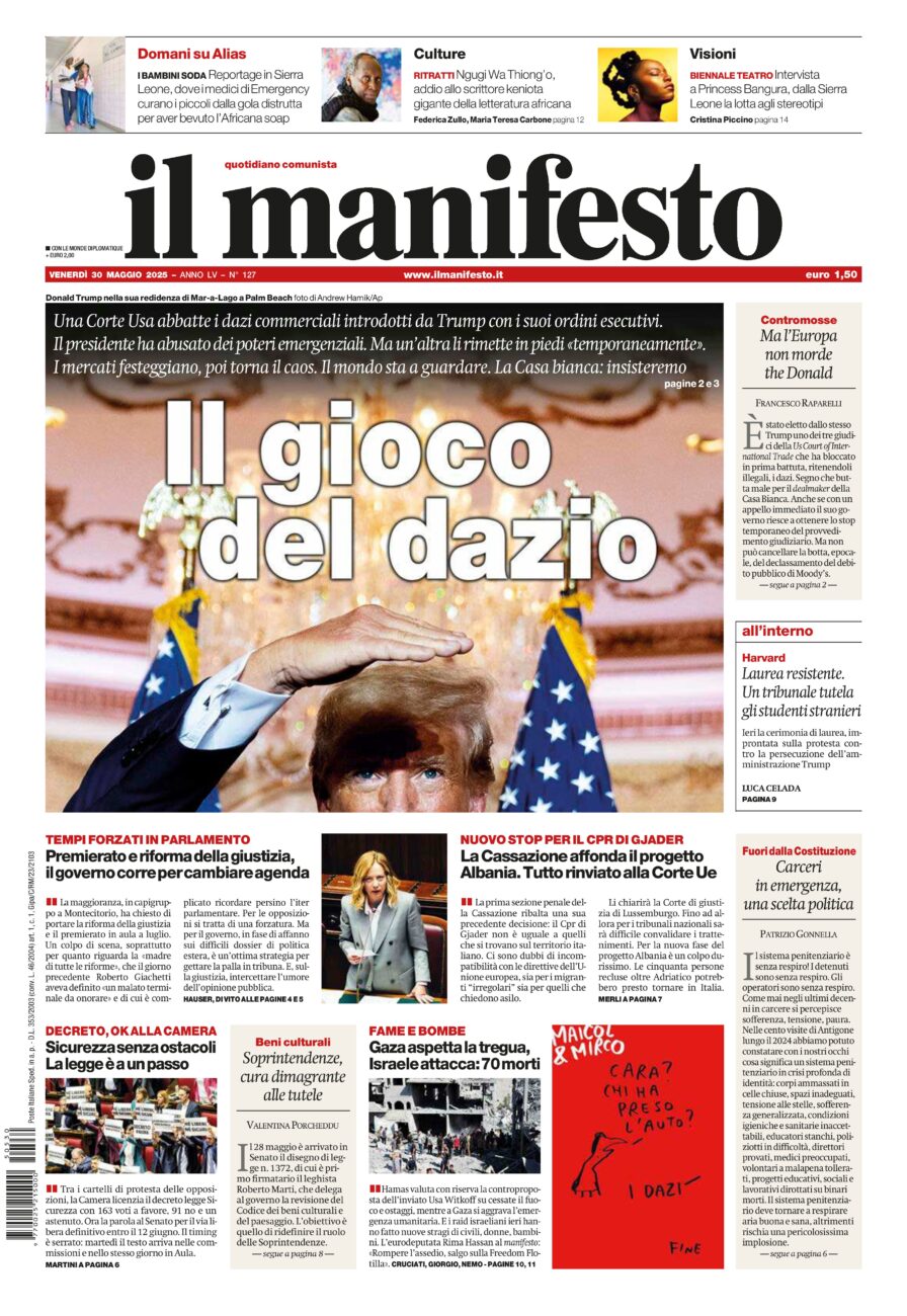 Prima-pagina-il-manifesto-edizione-del-20250530