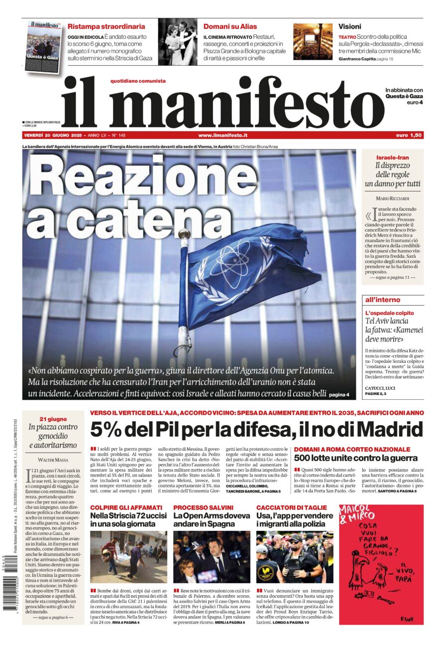 Prima-pagina-il-manifesto-edizione-del-20250620