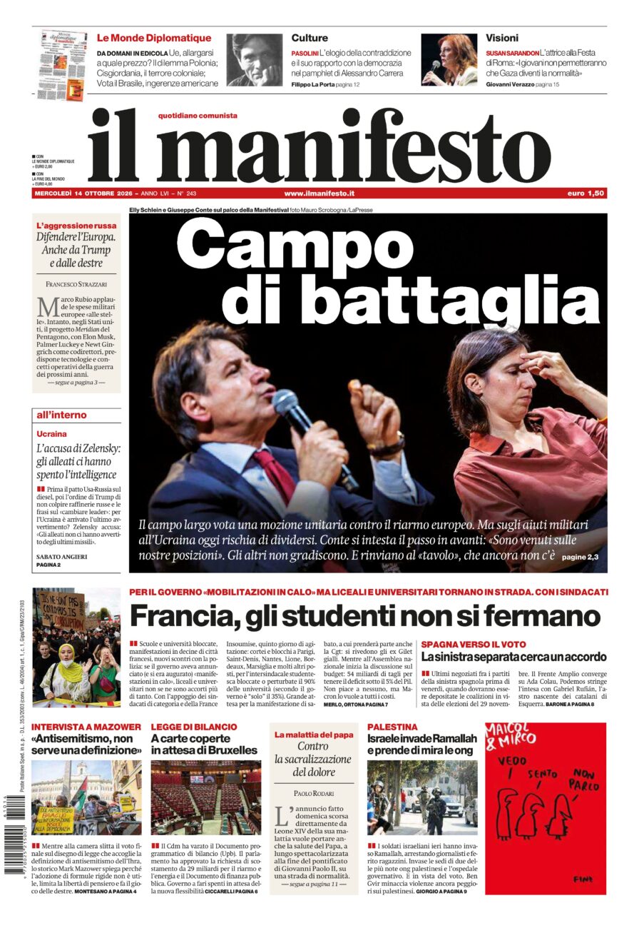 Prima-pagina-il-manifesto-edizione-del-20261014