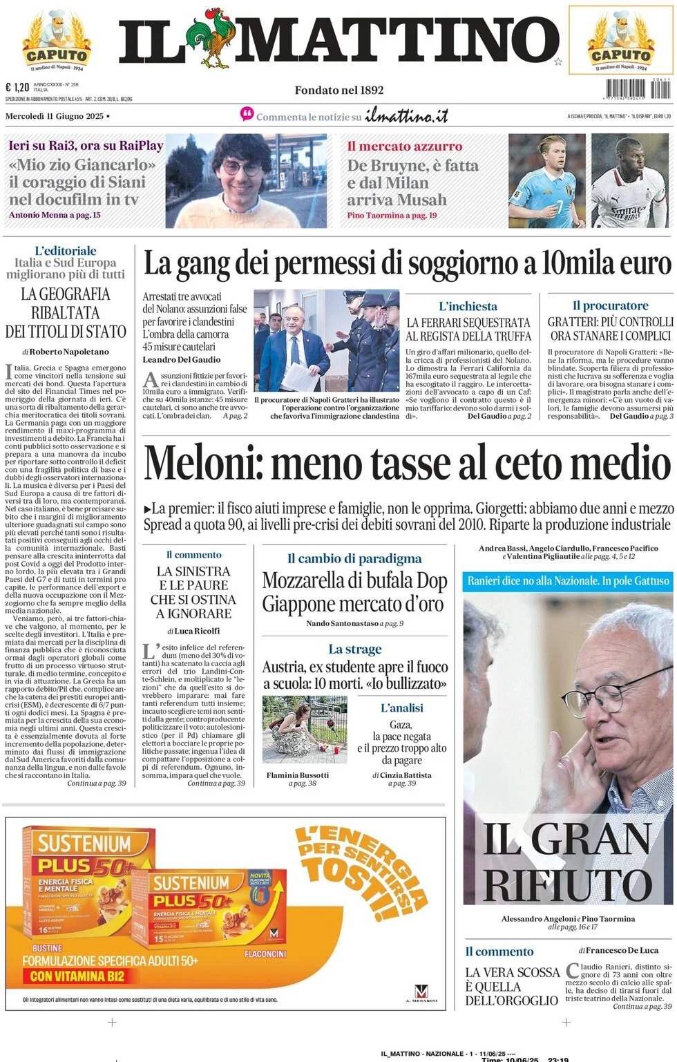 Prima-pagina-il-mattino-edizione-di-oggi-11-06-2025