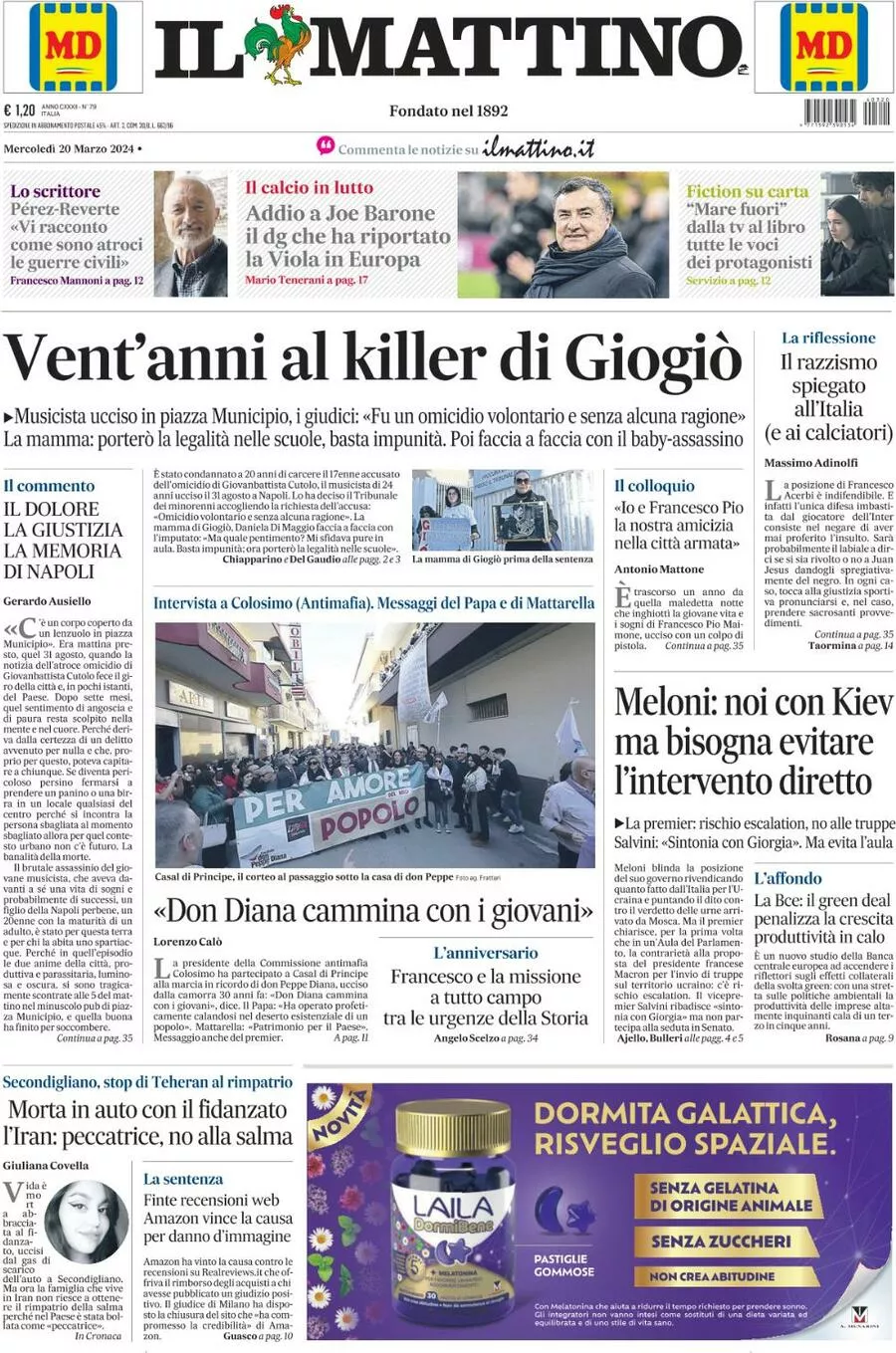 Prima-pagina-il-mattino-edizione-di-oggi-20-03-2024