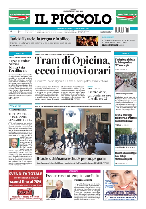 Prima-pagina-il-piccolo-edizione-di-oggi-17-01-2025
