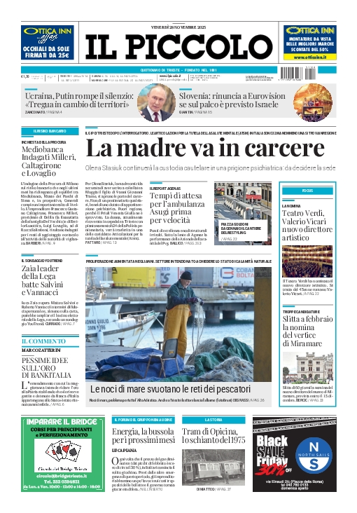Prima-pagina-il-piccolo-edizione-di-oggi-25-09-2026
