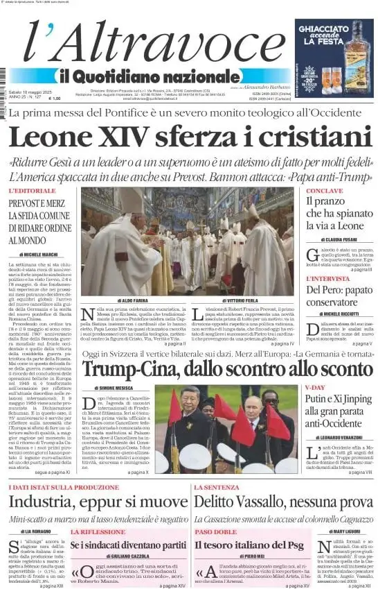 Prima-pagina-il-quotidiano-del-sud-edizione-di-oggi-10-05-2025