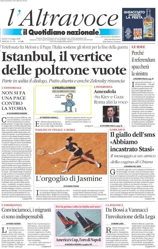 Prima-pagina-il-quotidiano-del-sud-edizione-di-oggi-16-05-2025