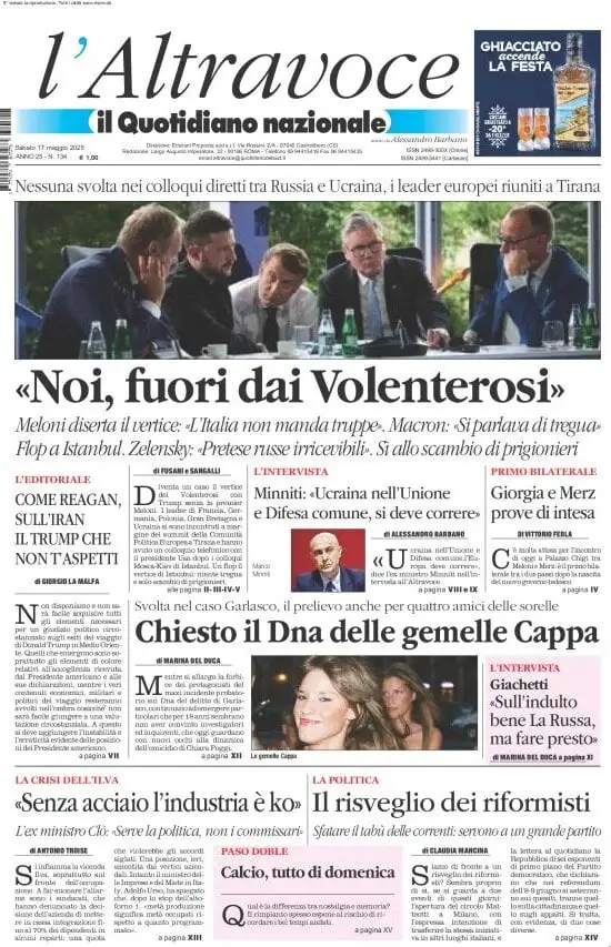 Prima-pagina-il-quotidiano-del-sud-edizione-di-oggi-17-05-2025