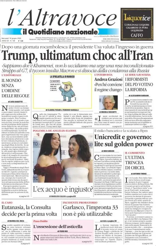 Prima-pagina-il-quotidiano-del-sud-edizione-di-oggi-18-06-2025