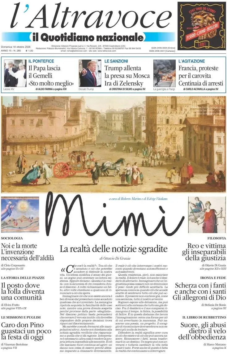 Prima-pagina-il-quotidiano-del-sud-edizione-di-oggi-18-10-2026