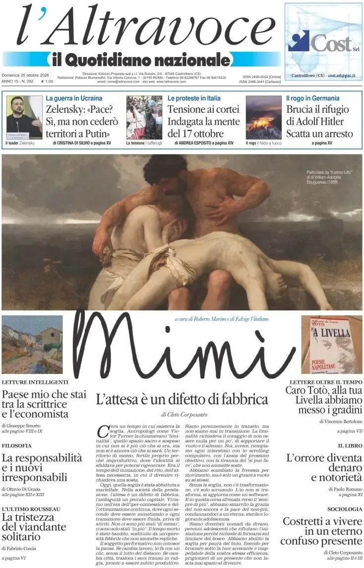 Prima-pagina-il-quotidiano-del-sud-edizione-di-oggi-25-10-2026