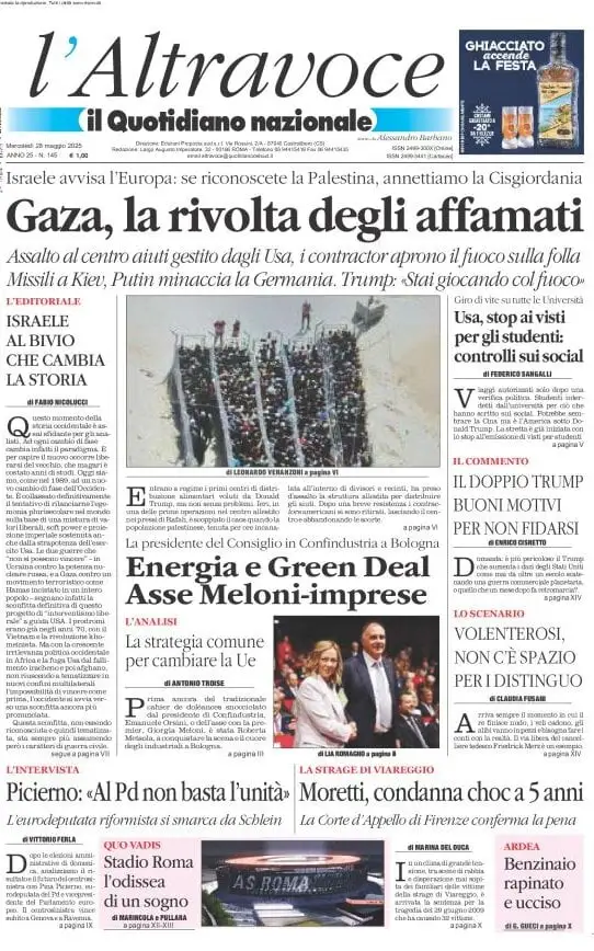 Prima-pagina-il-quotidiano-del-sud-edizione-di-oggi-28-05-2025