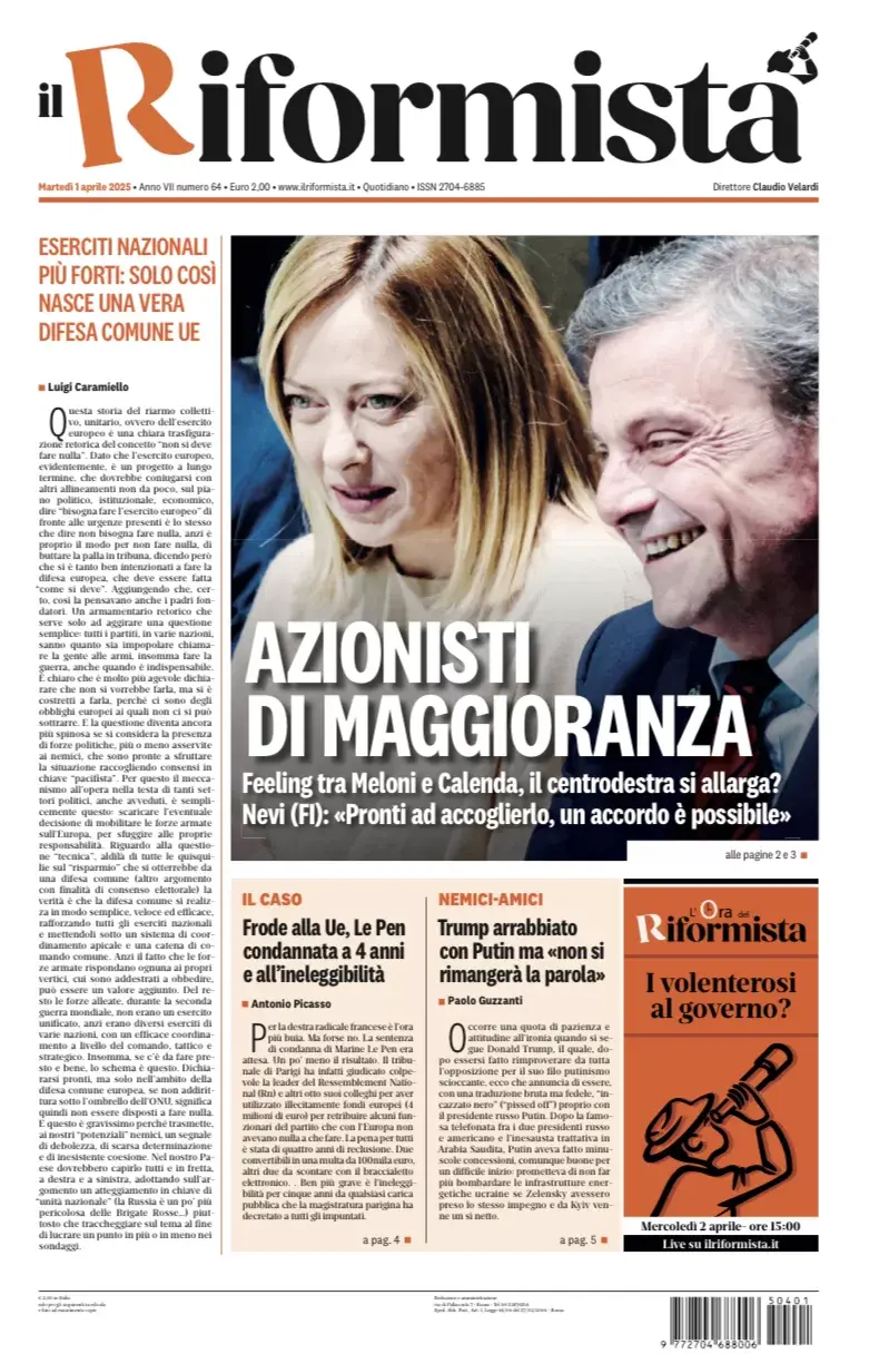 Prima-pagina-il-riformista-edizione-del-1-Aprile-2025
