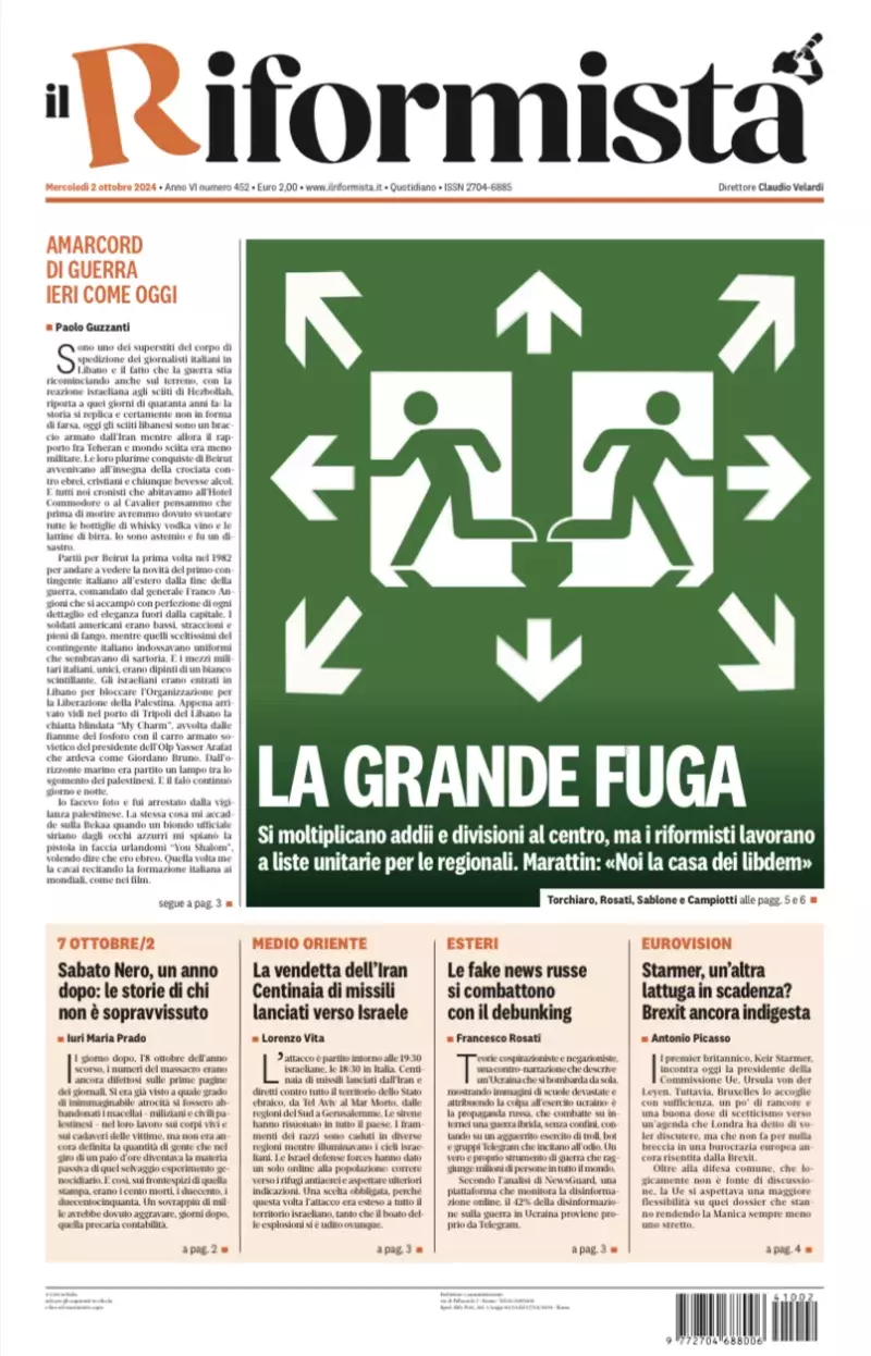 Prima-pagina-il-riformista-edizione-del-2-Ottobre-2024