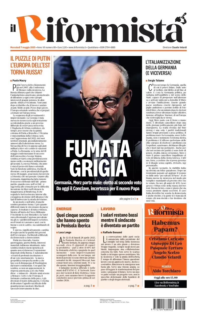 Prima-pagina-il-riformista-edizione-del-7-Maggio-2025