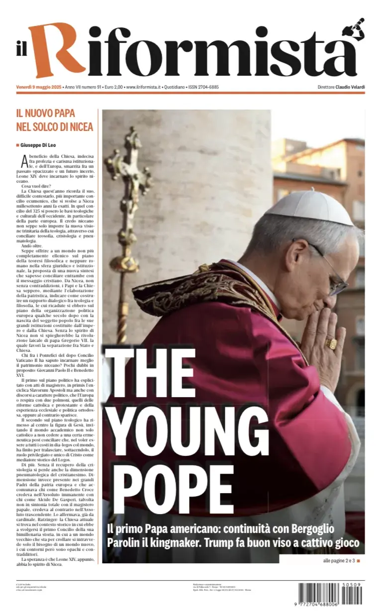Prima-pagina-il-riformista-edizione-del-9-Maggio-2025