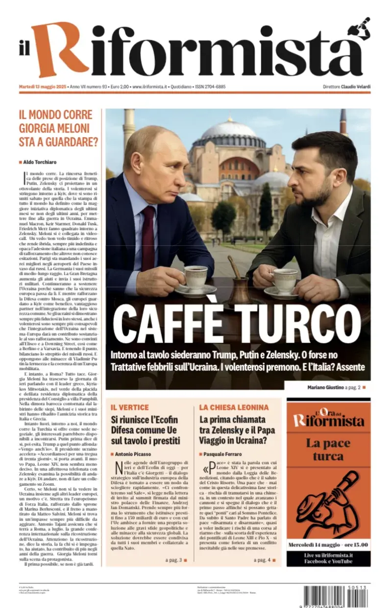 Prima-pagina-il-riformista-edizione-del-13-Maggio-2025