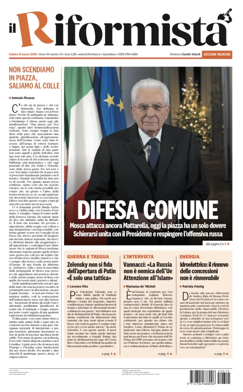 Prima-pagina-il-riformista-edizione-del-15-Marzo-2025