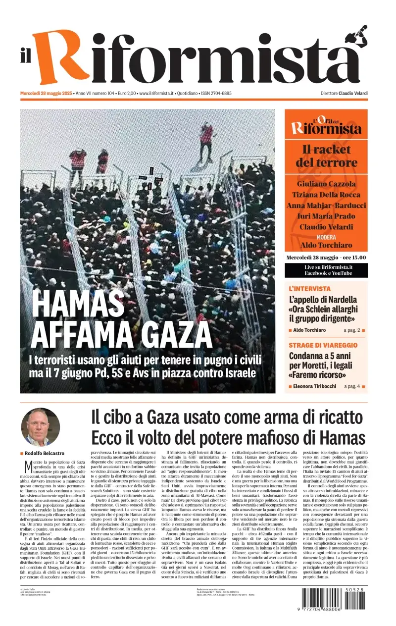 Prima-pagina-il-riformista-edizione-del-28-Maggio-2025