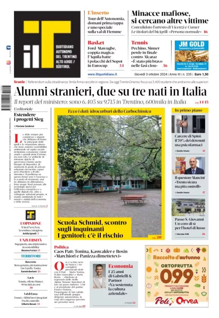 Prima-pagina-il-t-edizione-del-2024-10-03