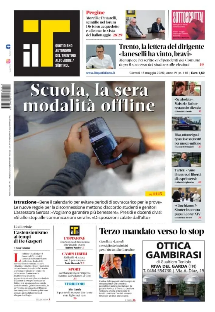 Prima-pagina-il-t-edizione-del-2025-05-15