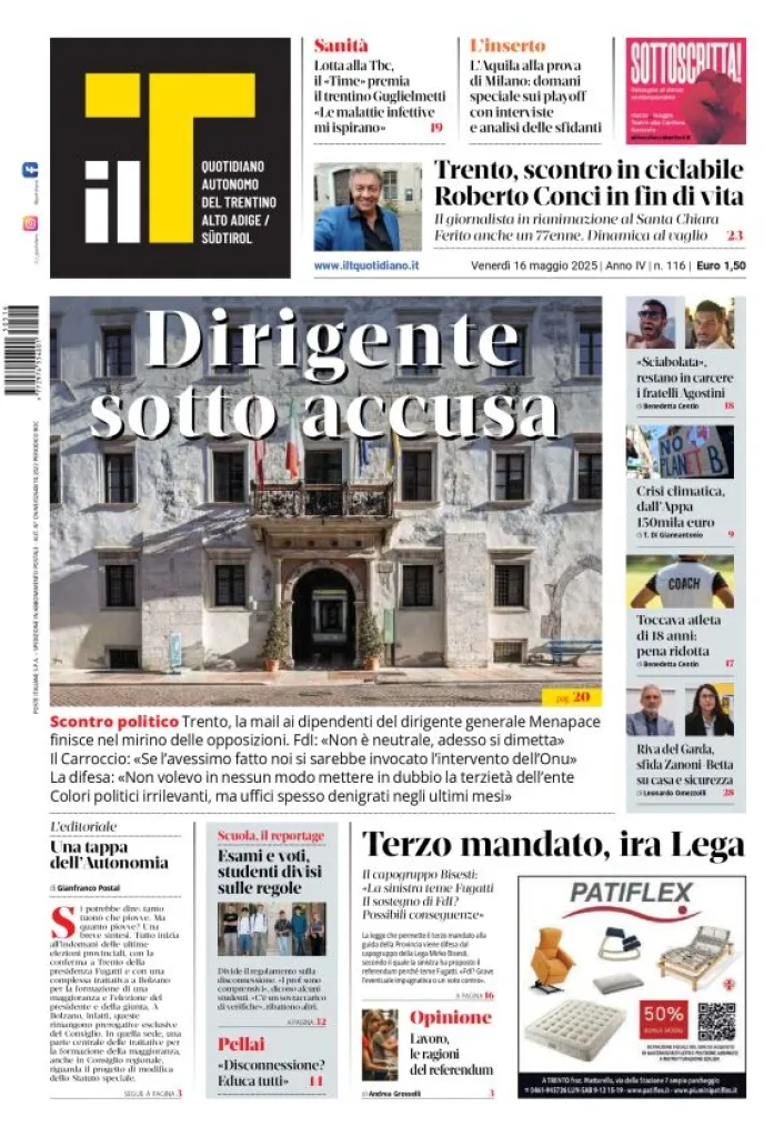 Prima-pagina-il-t-edizione-del-2025-05-16