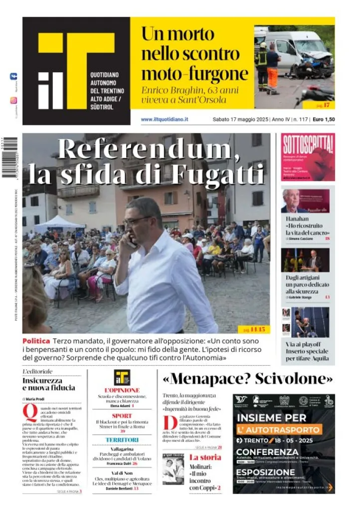 Prima-pagina-il-t-edizione-del-2025-05-17
