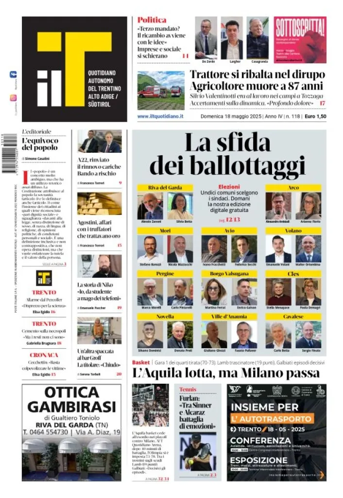 Prima-pagina-il-t-edizione-del-2025-05-18