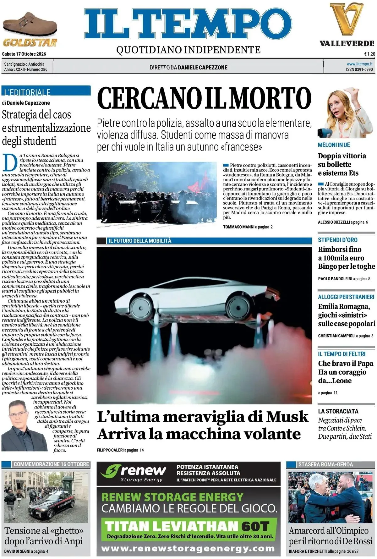 Prima-pagina-il-tempo-edizione-di-oggi-17-10-2026