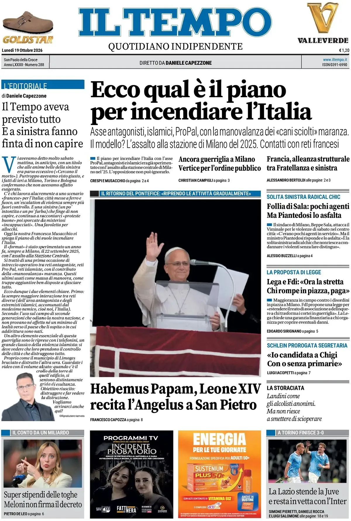 Prima-pagina-il-tempo-edizione-di-oggi-19-10-2026