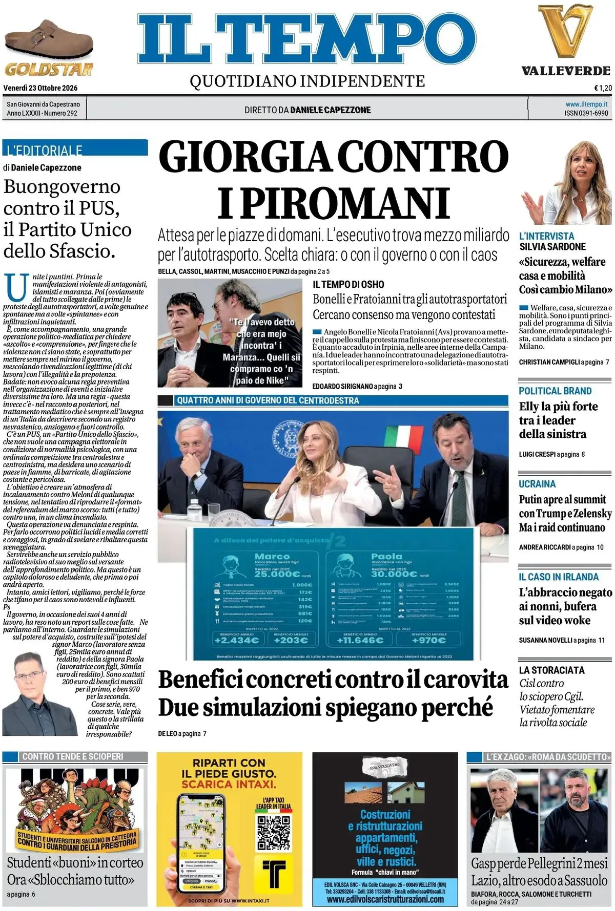 Prima-pagina-il-tempo-edizione-di-oggi-23-10-2026