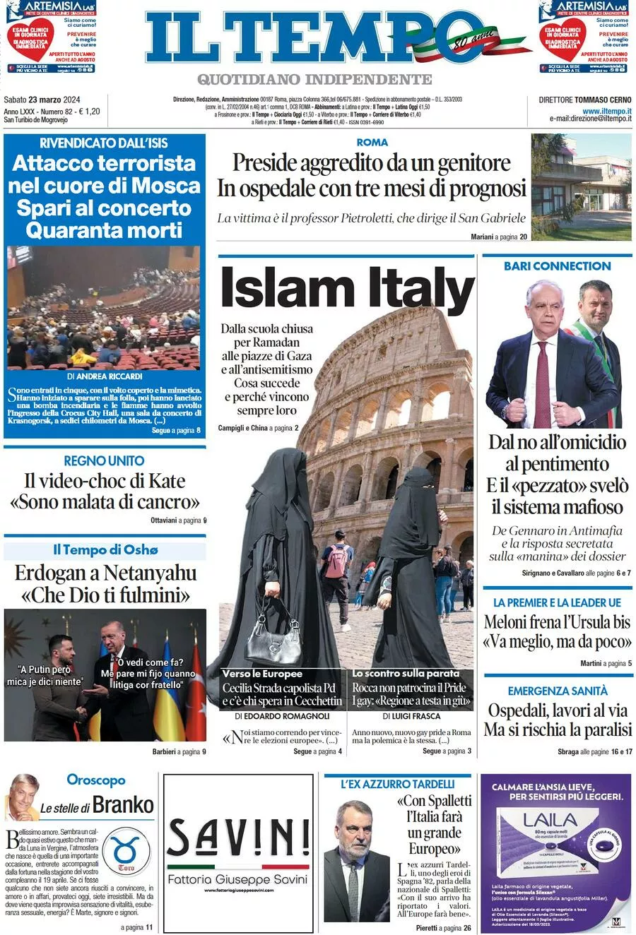 Prima-pagina-il-tempo-edizione-di-oggi-23-03-2024