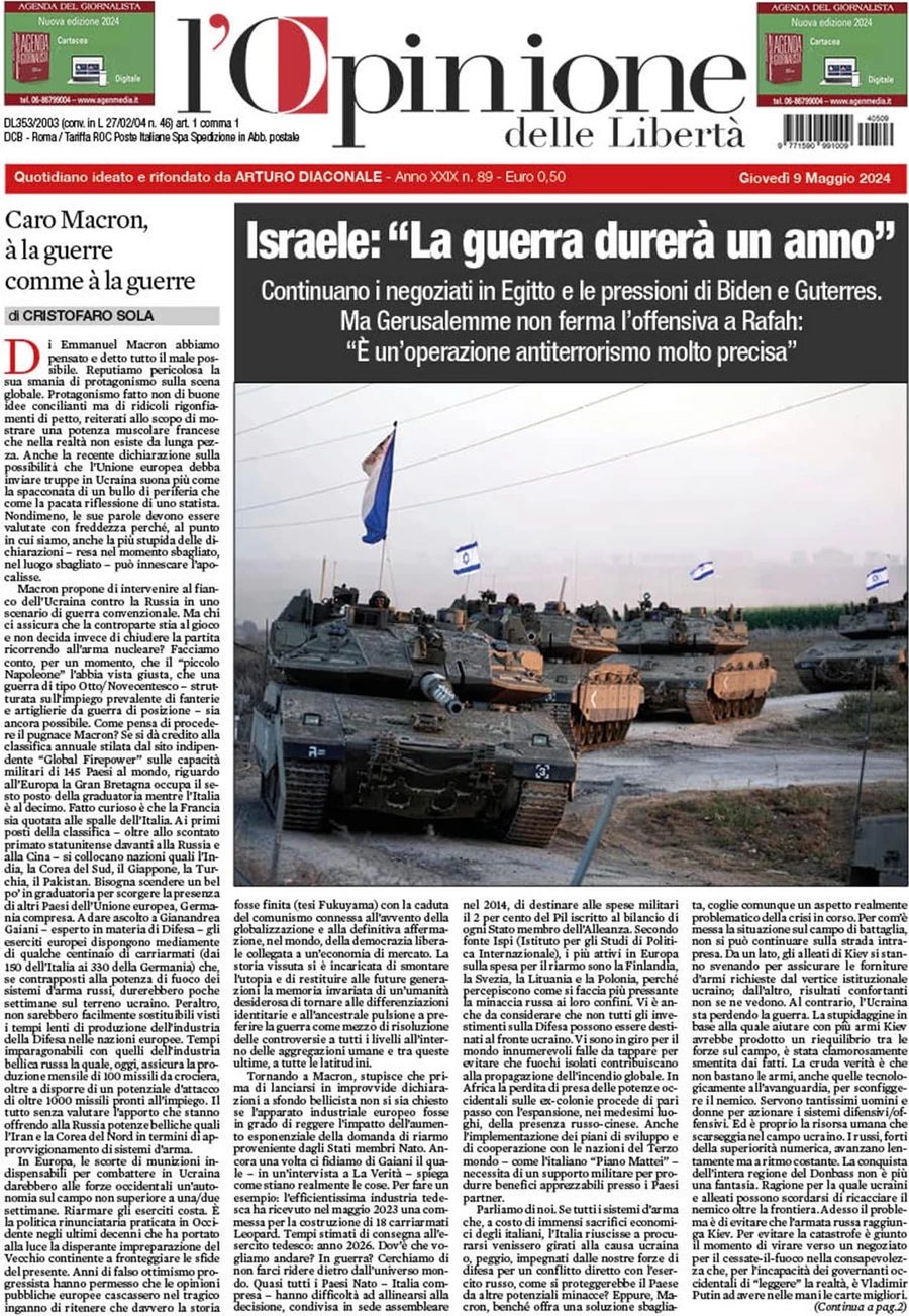 Prima-pagina-l-opinione-delle-liberta-edizione-di-oggi-09-05-2024