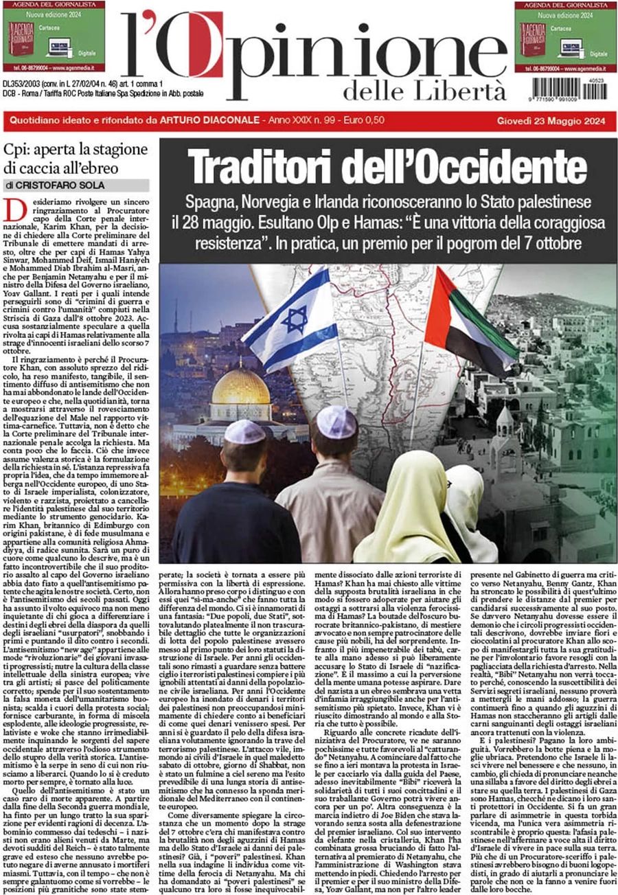 Prima-pagina-l-opinione-delle-liberta-edizione-di-oggi-23-05-2024