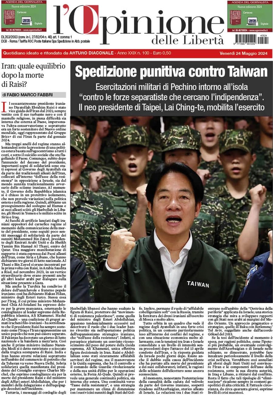 Prima-pagina-l-opinione-delle-liberta-edizione-di-oggi-24-05-2024