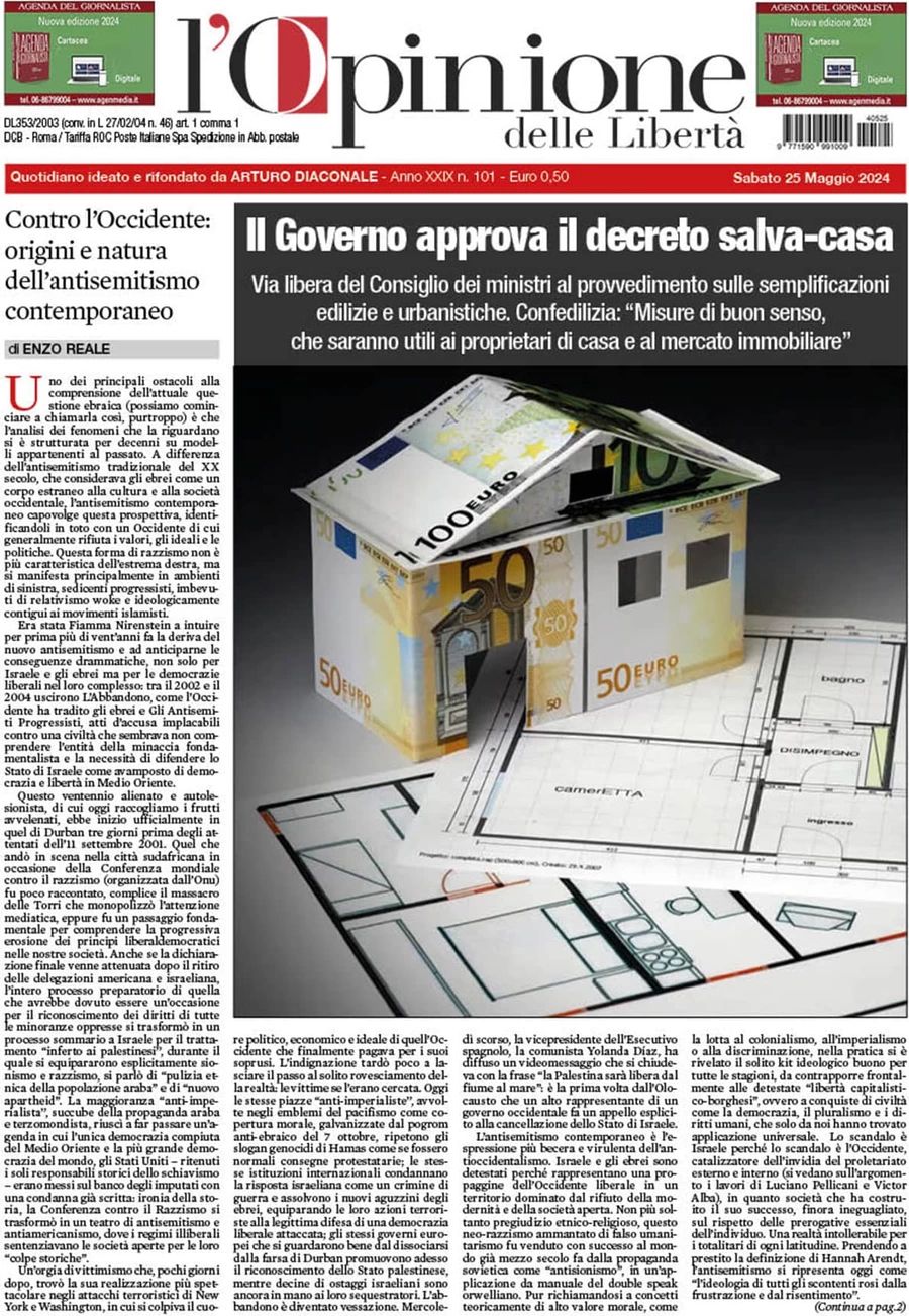 Prima-pagina-l-opinione-delle-liberta-edizione-di-oggi-26-05-2024