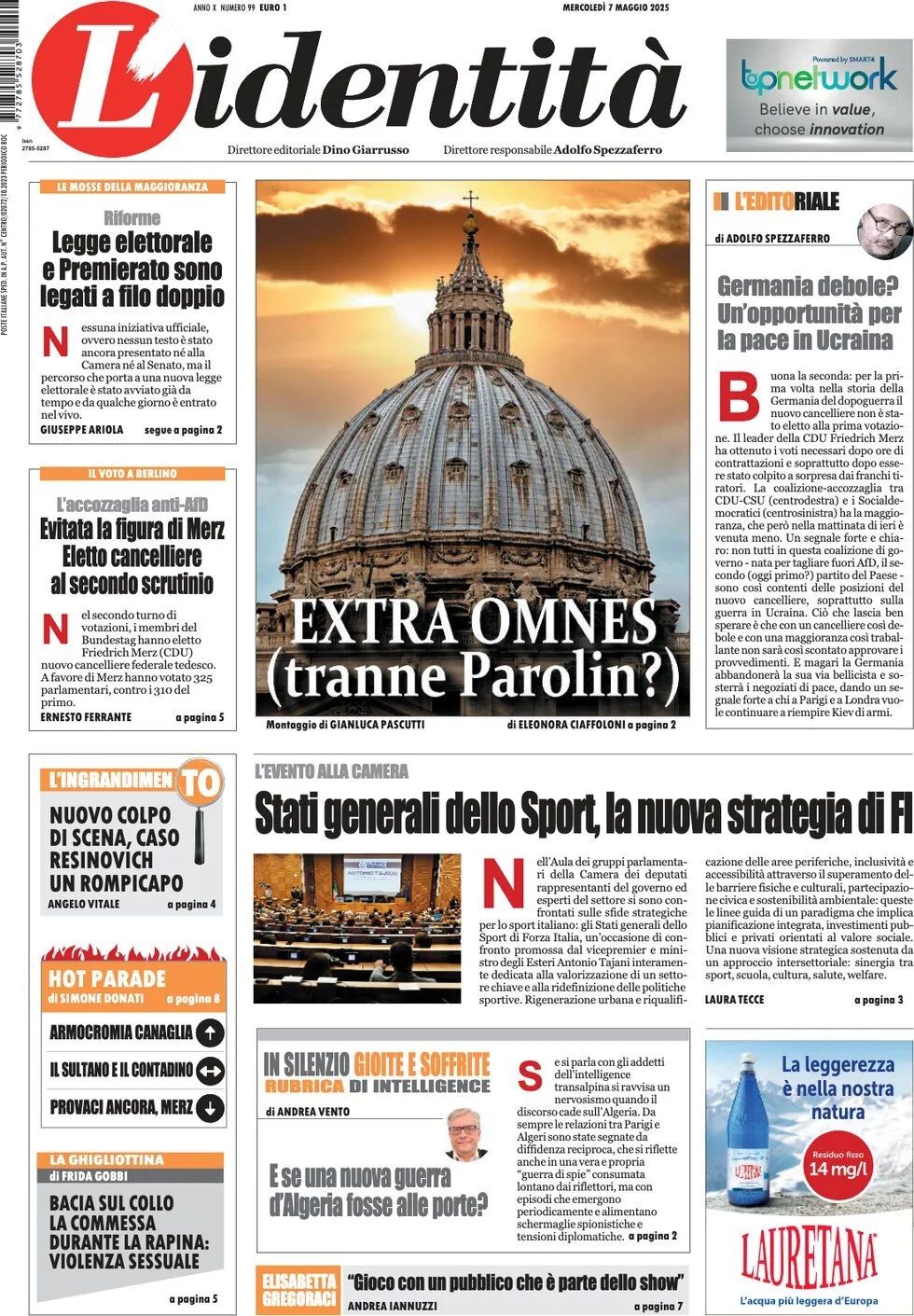 Prima-pagina-l-identita-edizione-di-oggi-07-05-2025